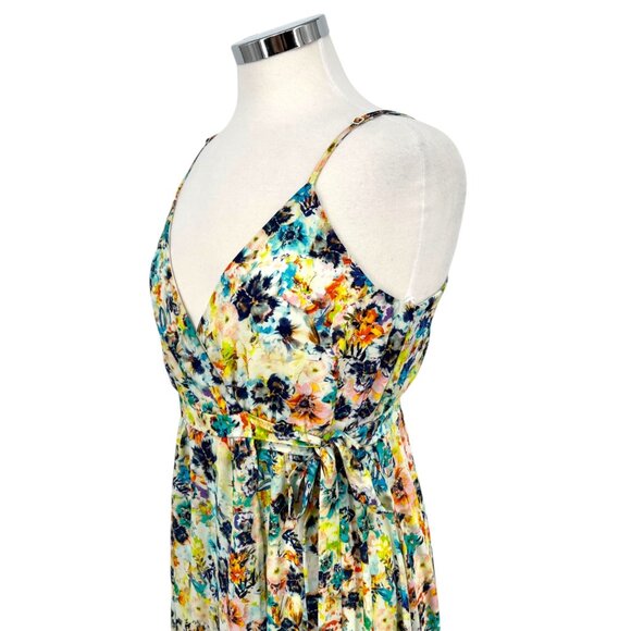 June & Hudson Floral Maxi Wrap Summer Dress Multicolor Size Medium - Picture 6 of 13